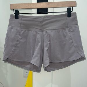 Grey Lululemon shorts size 4, 4 inch